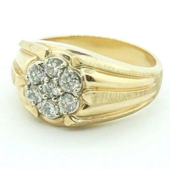 Other - Estate Sale 14K Yellow Gold Diamond Mens Pinky Ring Size 11.5